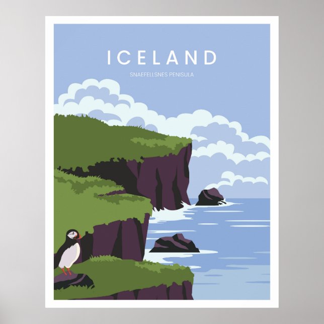 Poster Islândia Península de Snaefellsnes (Frente)