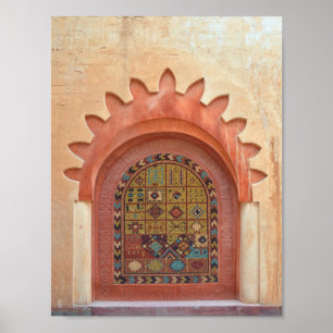 Pôster Islão árabe de Marrocos da arcada da arquitetura