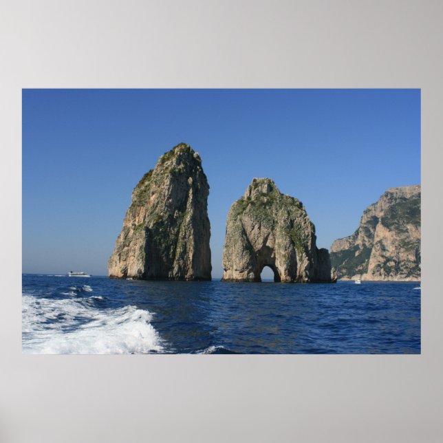 Pôster Isle of Capri, Faraglioni (Frente)