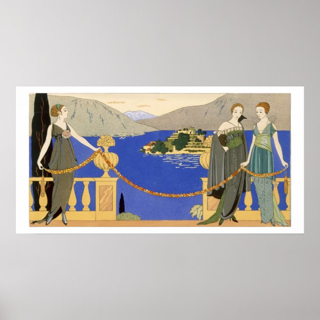 Pôster Isola Bella, vestidos noturnos projetados por Redf (Frente)