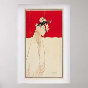 Poster Isolde por Aubrey Beardsley Ilustração Vintage 1