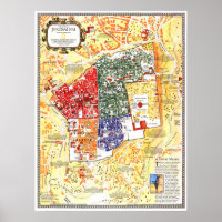 Israel: Jerusalém 1996 - Mapa da Cidade Antiga ...