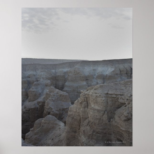 Pôster Israel, mar Morto, formações rochosas (Frente)