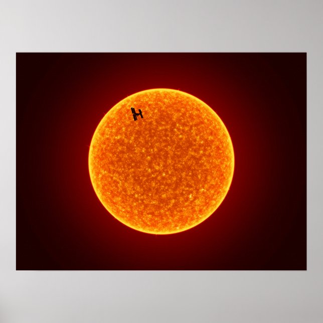 Poster ISS e o sol (Frente)