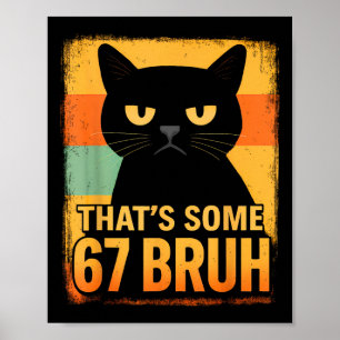 Poster Isso É Algum 67, Cara – Gato Mal-Humorado Retro Se