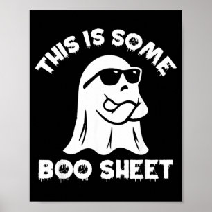 Poster Isso É Alguma Folha de Boo Fantasma Divertido Hall