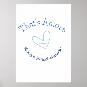 POSTER ISSO É AMOR CHUVA DE PRESENTES NOIVADO CORAÇÃO AZU