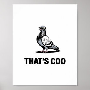Poster Isso é Coo - Pombo Engraçado Com Óculos 2