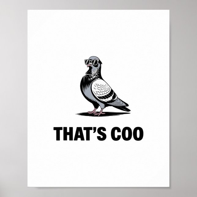 Poster Isso é Coo - Pombo Engraçado Com Óculos 2  (Frente)