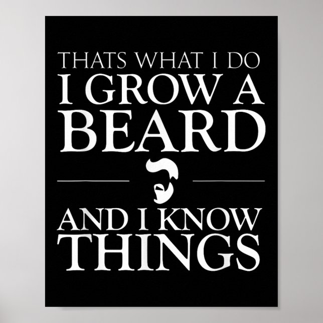 Poster Isso É O Que Eu Faço Eu Deixo A Barba Crescer E Eu (Frente)