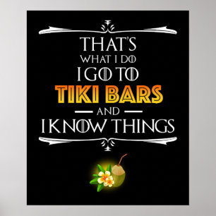 Poster Isso É O Que Eu Faço - Eu Vou a Bares Tiki