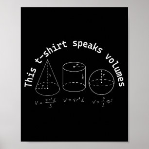 Poster Isso Fala Volumes Matemática Divertida Ciência Tro