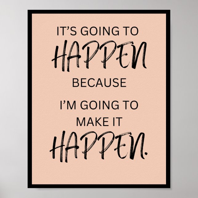 Poster Isso vai acontecer porque eu vou fazer isso (Frente)