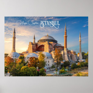 Poster Istambul de texto personalizado