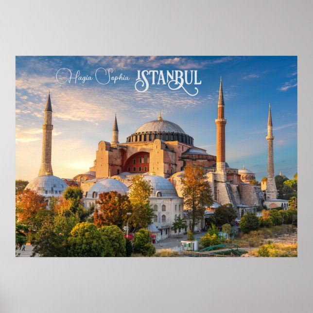 Poster Istambul de texto personalizado (Frente)