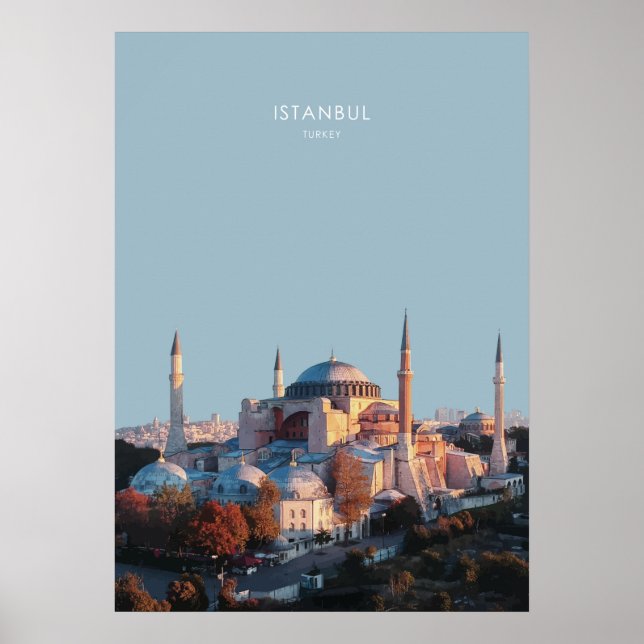 Poster Istambul, Trabalho de arte Viagem da Turquia (Frente)