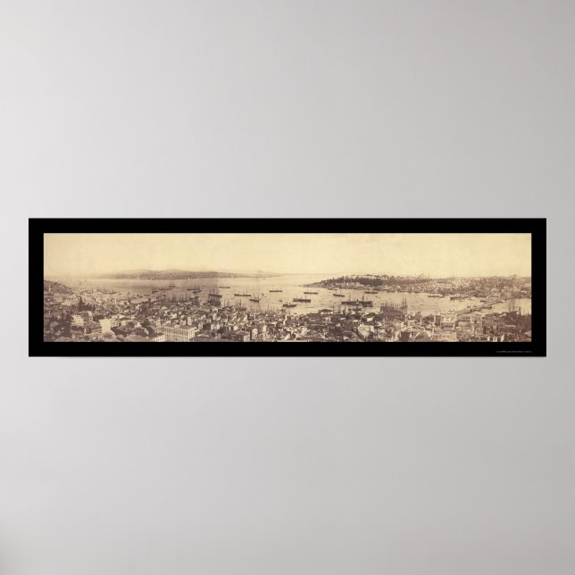 Pôster Istambul Turquia Foto 1876 (Frente)