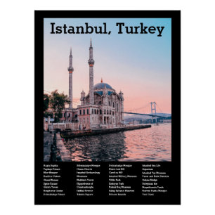 Pôster Istambul, Turquia: Modelo personalizado