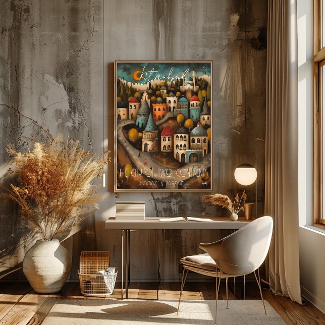 Pôster Istanbul: The City of Two Continents - Whimsical  (Criador carregado)
