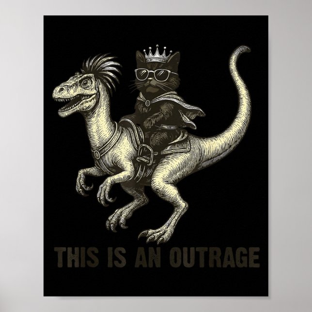 Poster Isto É Um Absurdo Princesa Engraçada Gato Montando (Frente)