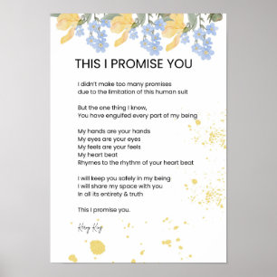 Poster Isto Eu Prometo-Te - Adoro Poesia Poema