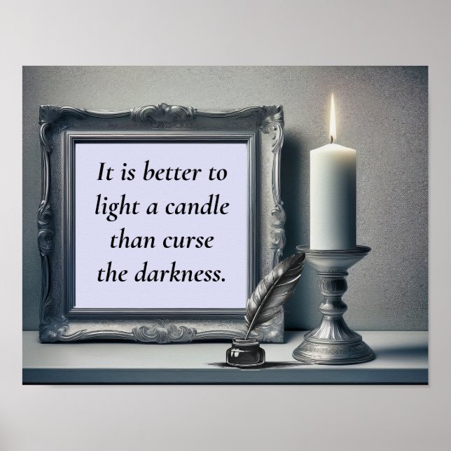 Poster It is better to light a candle (Frente)
