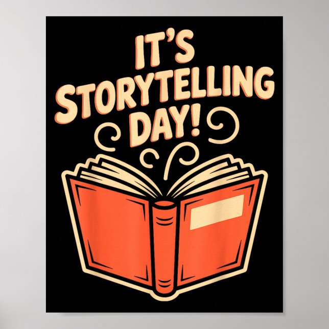 Poster It’s Storytelling Day Writing Creative Narrator St (Frente)