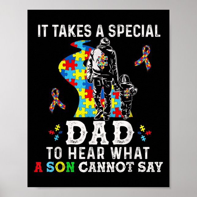 Poster It Takes A Special Dad To Hear What A Son Cannot S (Frente)