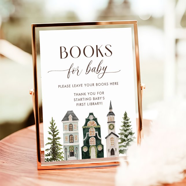 Poster It Takes a Village Winter Books for Baby (Criador carregado)