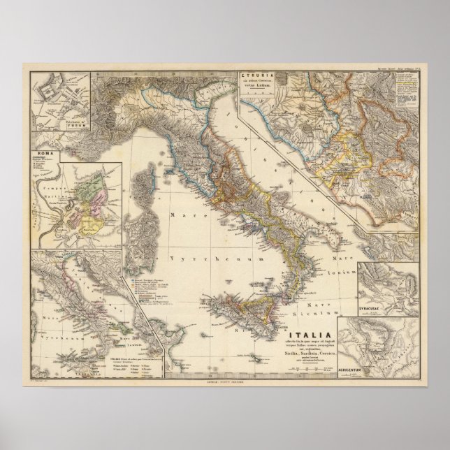 Pôster Italia adiectis iis (Frente)