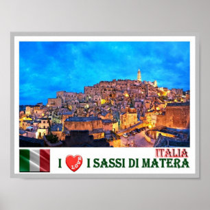 Poster Itália - Basilicata - I Sassi di Matera - I Love 