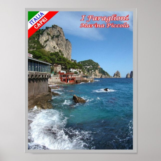 Poster Itália - Campânia - Capri - Marina Piccola - (Frente)