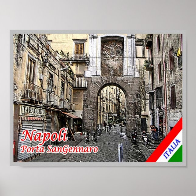 Poster Itália - Campânia - Nápoles - Porta San Gennaro - (Frente)