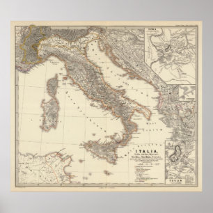 Pôster Italia, citerior de Gallia, Illyricum, Sicilia
