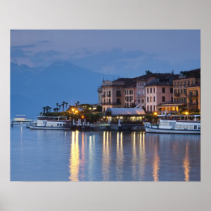 Pôster Itália, Como Province, Bellagio. Vista de cidade,