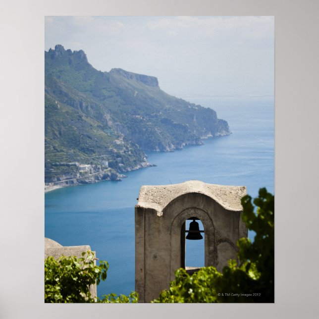 Pôster Itália, Costa Amalfi, Ravello, Torre Bell com (Frente)