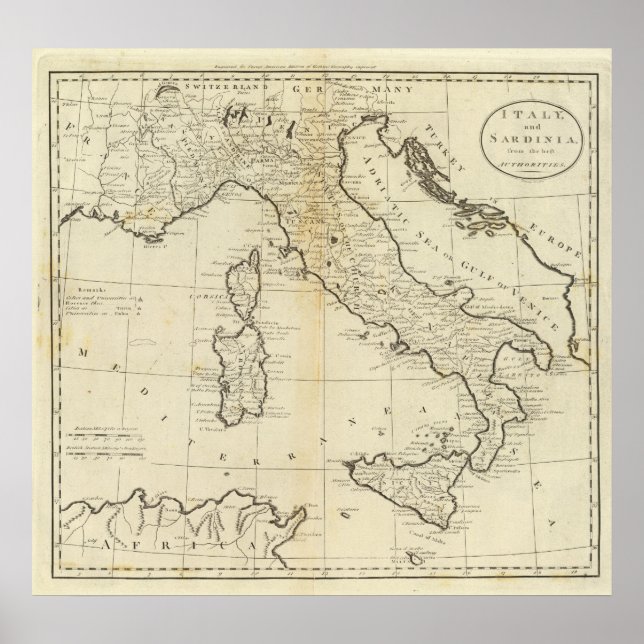 Poster Itália e Sardenha (Frente)
