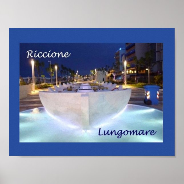 Poster Itália - Emilia Romagna - Riccione - Seafront (Frente)