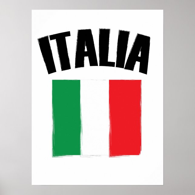 Poster Italia Flag Itália (Frente)