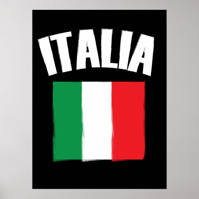 Poster Italia Flag Soccer Fan (Frente)