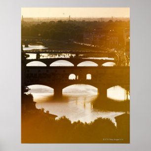Poster Itália, Florença, Ponte Vecchio e Rio Arno