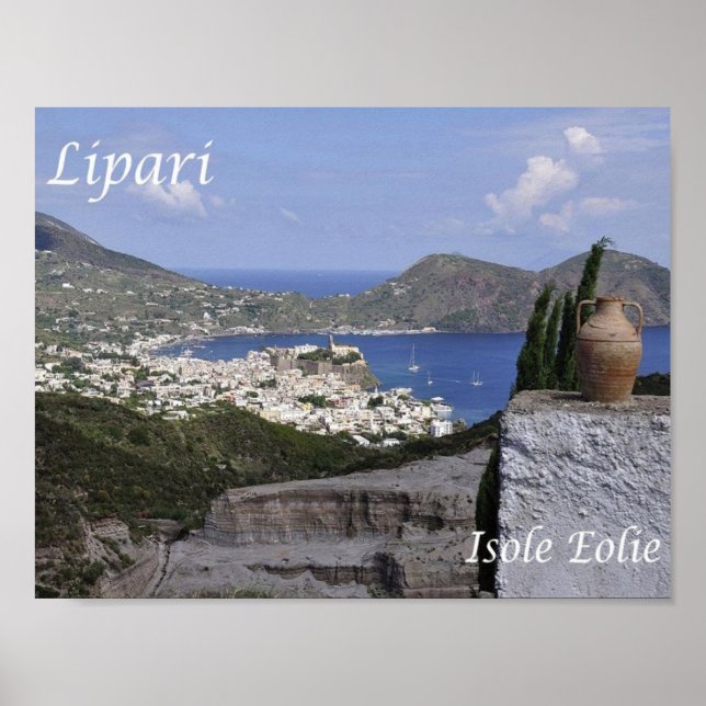Poster Itália - Ilhas Eolianas - Lipari - (Frente)