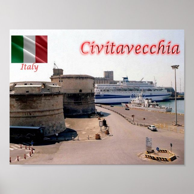 Poster Itália - Lácio - Civitavecchia (Frente)