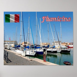 Poster Itália - Lácio - Fiumicino - Harbour -