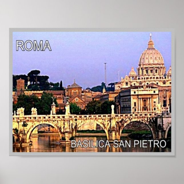 Poster Itália - Lácio - Roma - Basilica do Santo Peter - (Frente)