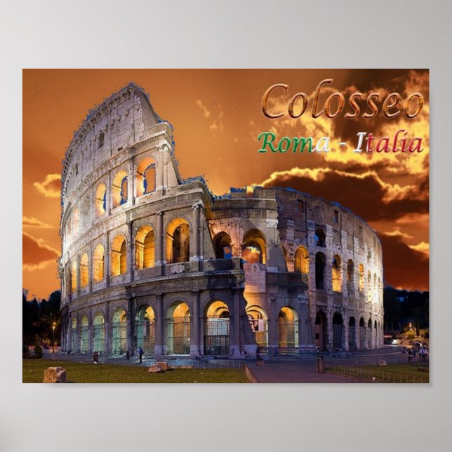 Poster Itália - Lácio - Roma - Colosseo (Frente)