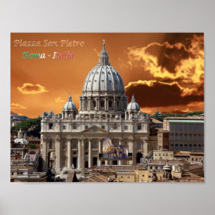 Poster Itália - Lácio - Roma - Santo Peter - Basilica -