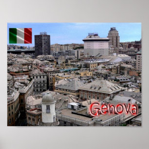 Poster Itália - Ligúria - Génova - centro -