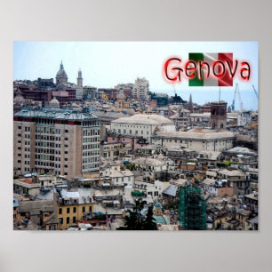 Poster Itália - Ligúria - Genova - Harbor -