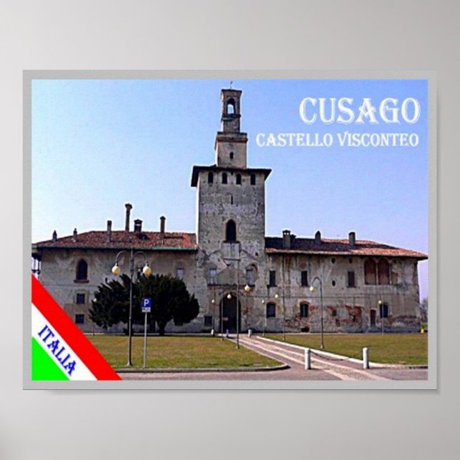Poster Itália - Lombardia - Cusago - Castelo - (Frente)